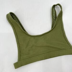 TWIIN green ribbed bikini top